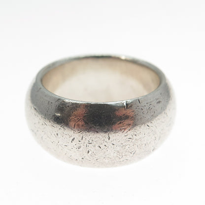925 Sterling Silver Vintage Wide Cigar Band Ring Size 8