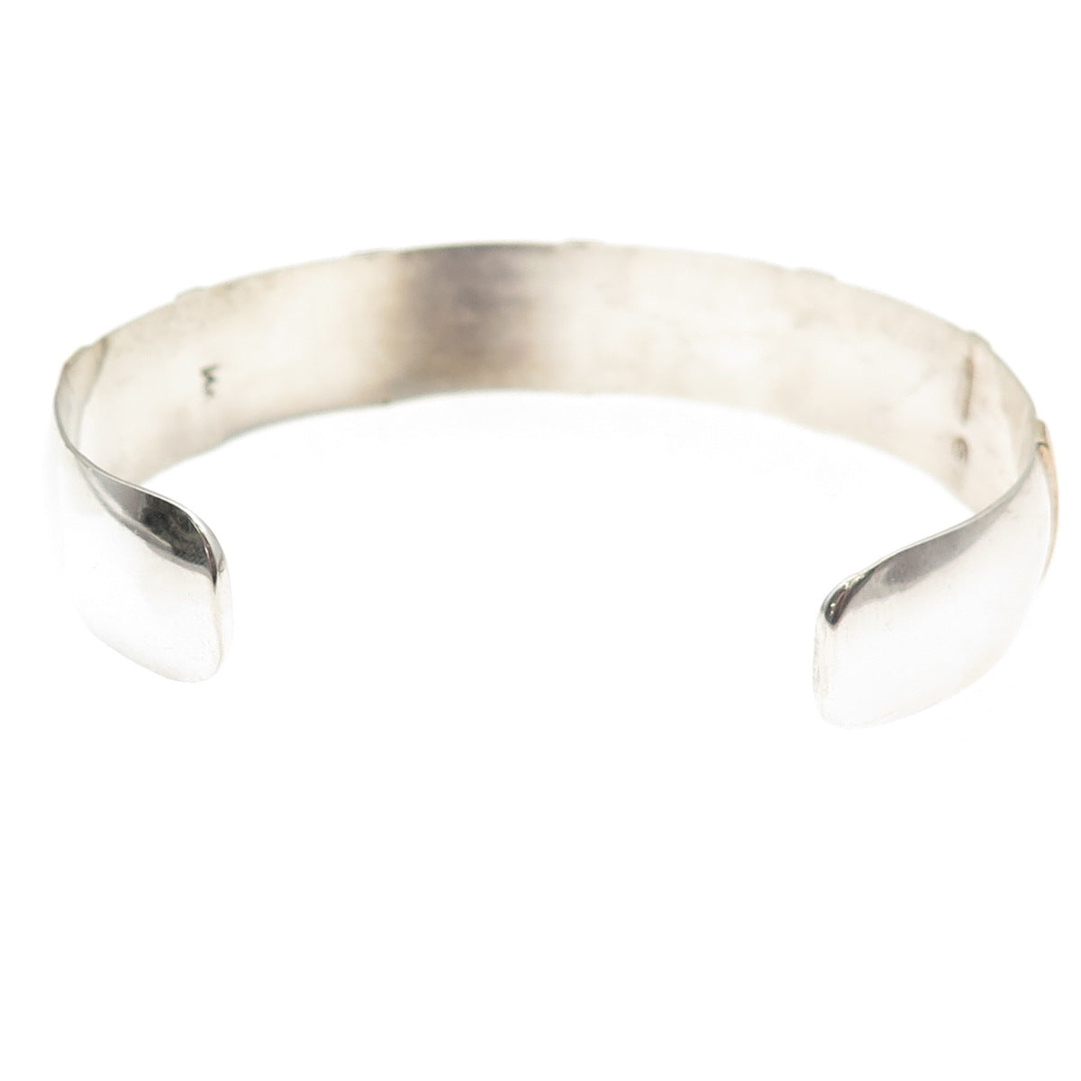 Eldred Seowtewa Old Pawn Sterling 14K Gold Hematite Adjustable Cuff Bracelet 7"
