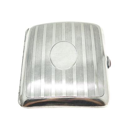 WATROUS MFG CO 925 Sterling Silver Antique Art Deco Carnelian Cigarette Case #38