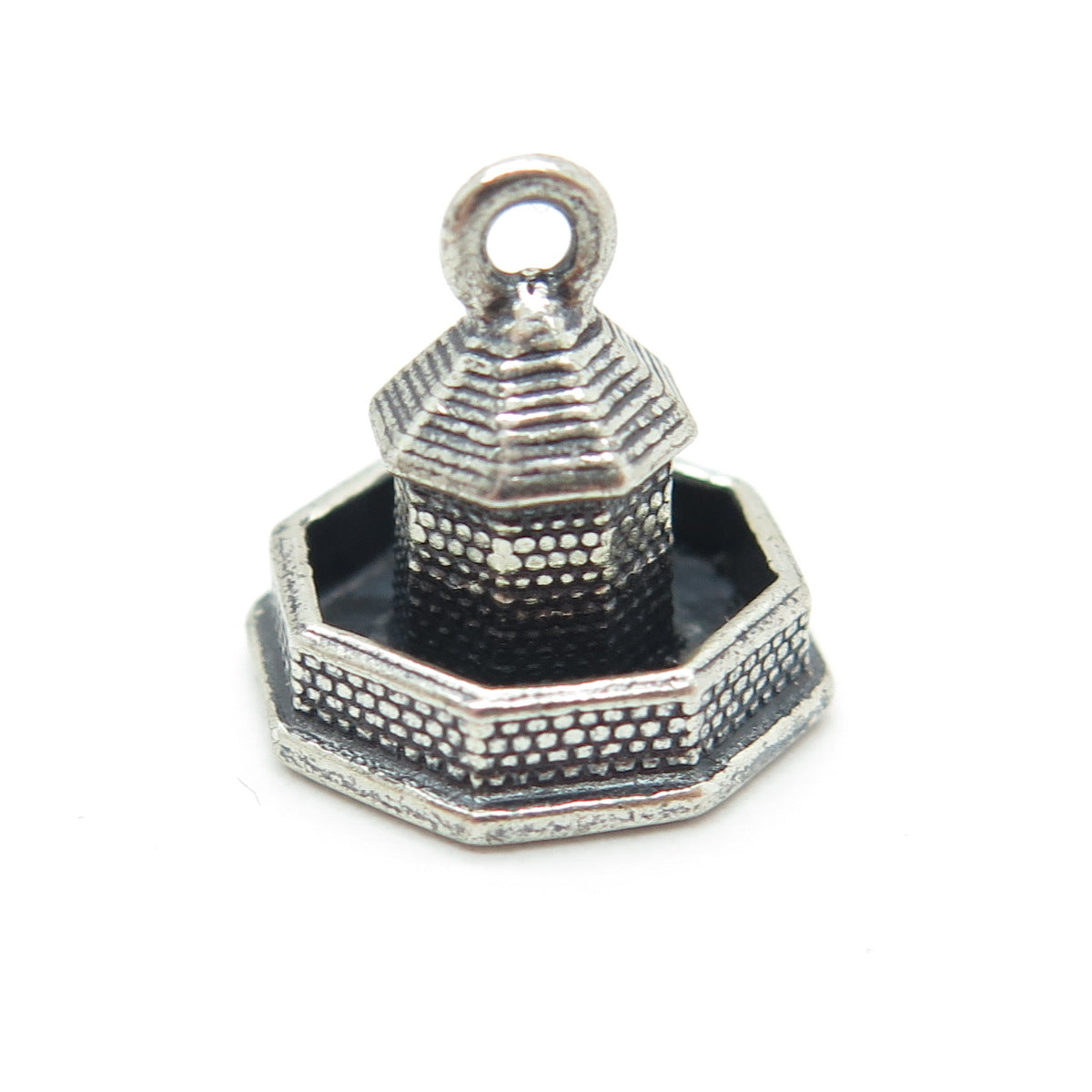 925 Sterling Silver Antique Art Deco Williamsburg Colonial Magazine Pendant