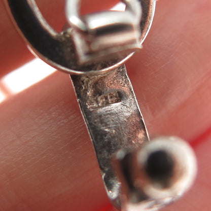 925 Sterling Silver Vintage Modernist Snaffle Bit Link Bracelet 6.75"