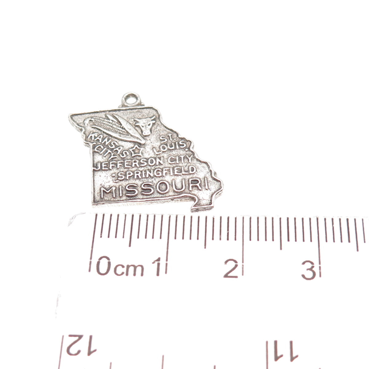 Bell Trading Post 925 Sterling Silver Vintage Missouri State Mini Charm Pendant