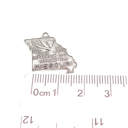 Bell Trading Post 925 Sterling Silver Vintage Missouri State Mini Charm Pendant