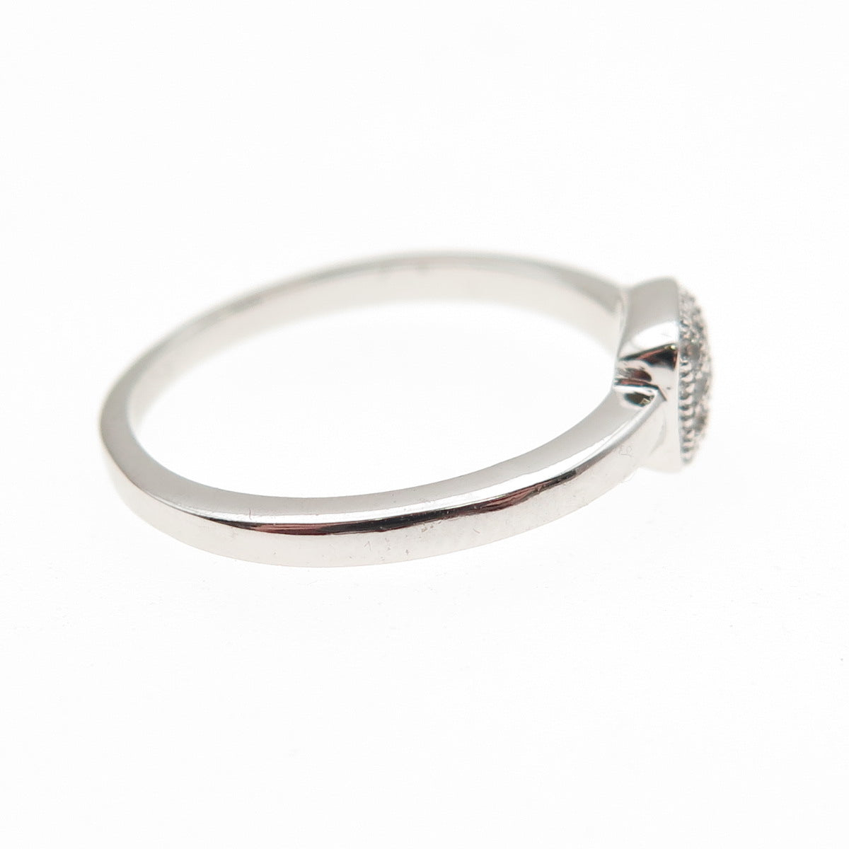 925 Sterling Silver Round-Cut C Z Promise Ring Size 6