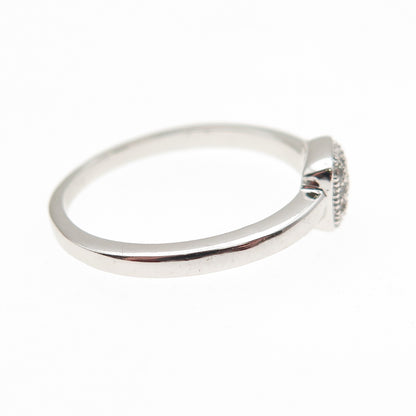 925 Sterling Silver Round-Cut C Z Promise Ring Size 6