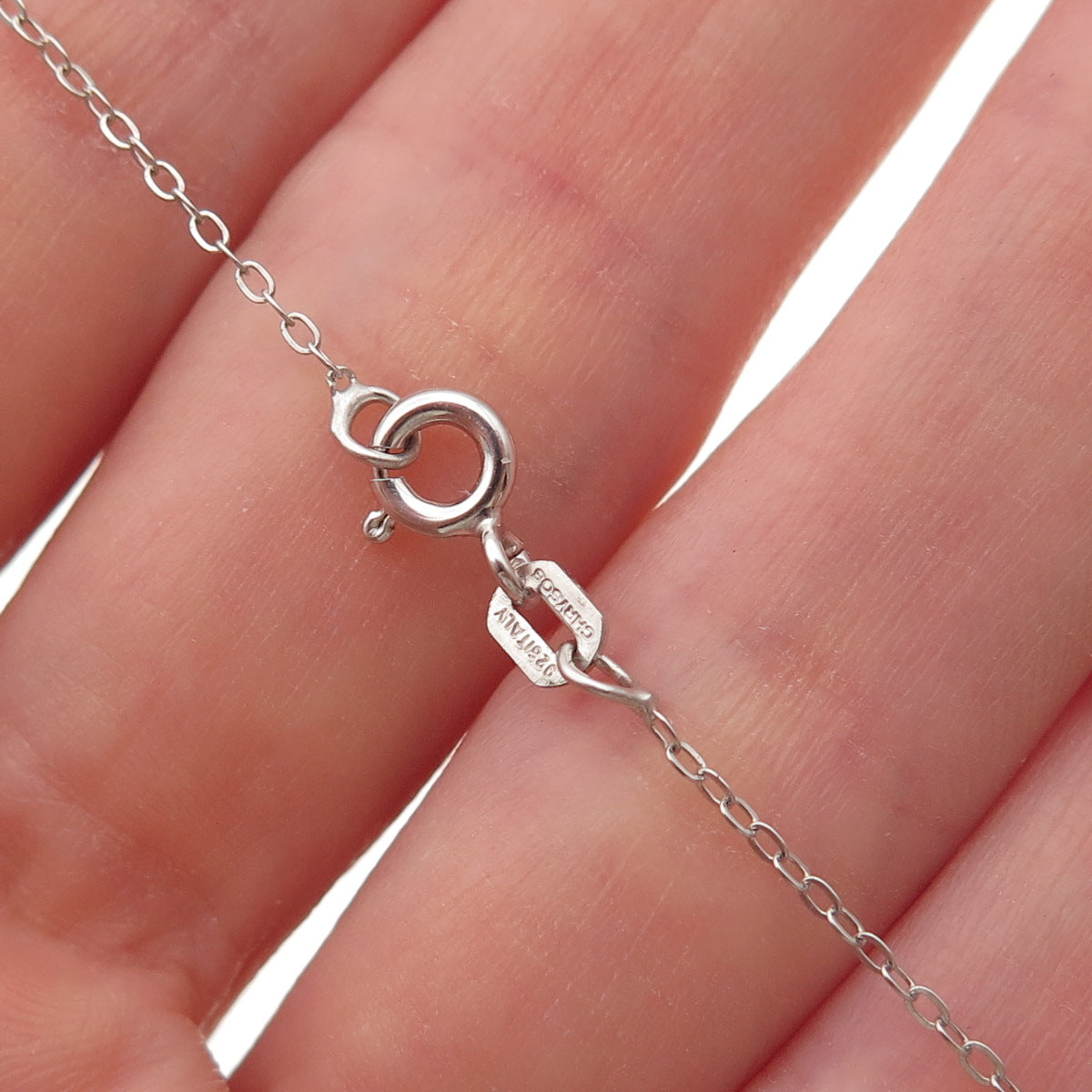 Chuck Clemency 925 Sterling Silver Real Tanzanite Cable Chain Necklace 20"