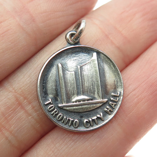 BMCO 925 Sterling Silver Vintage Toronto City Hall Charm Pendant