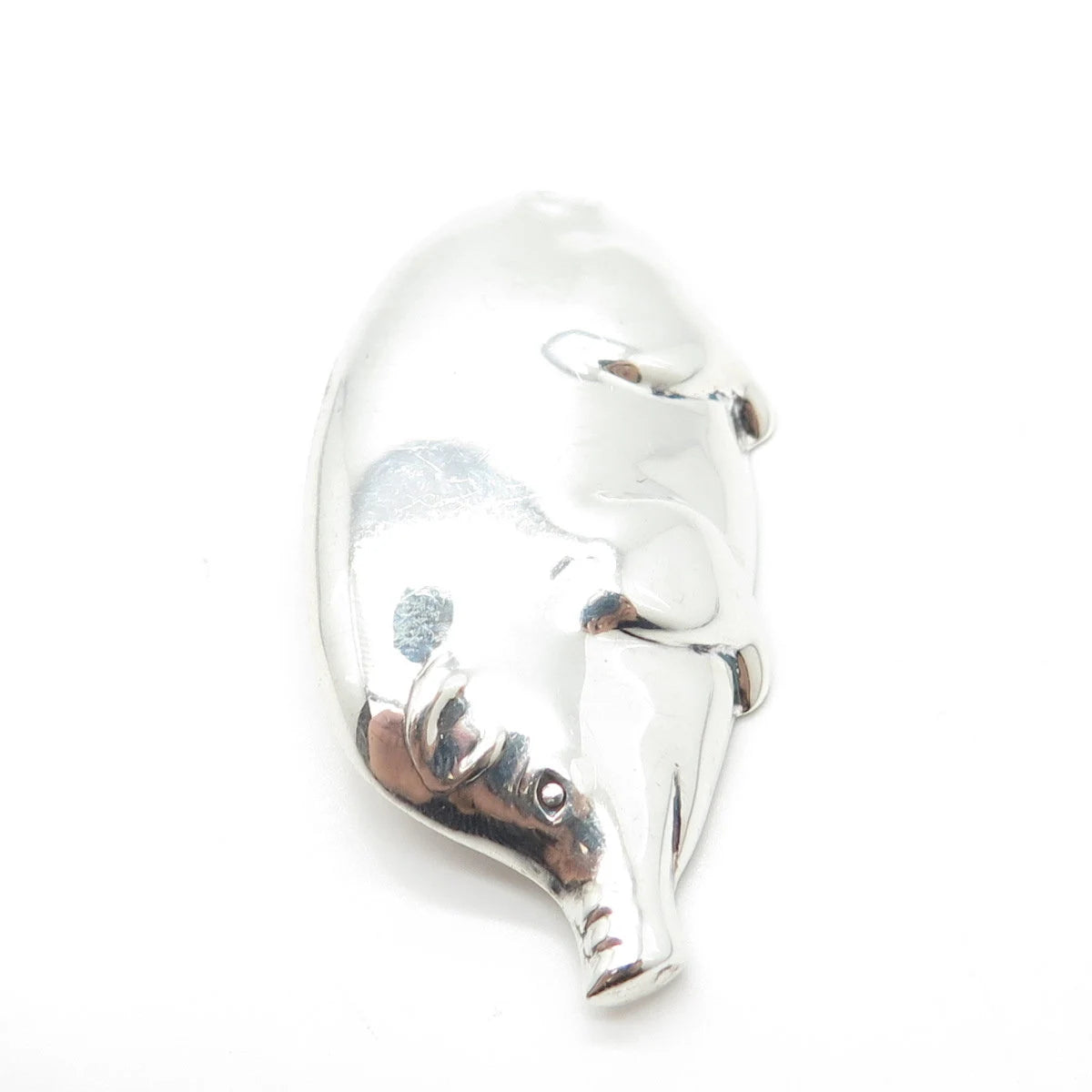 925 Sterling Silver Vintage Pig Boar Pin Brooch