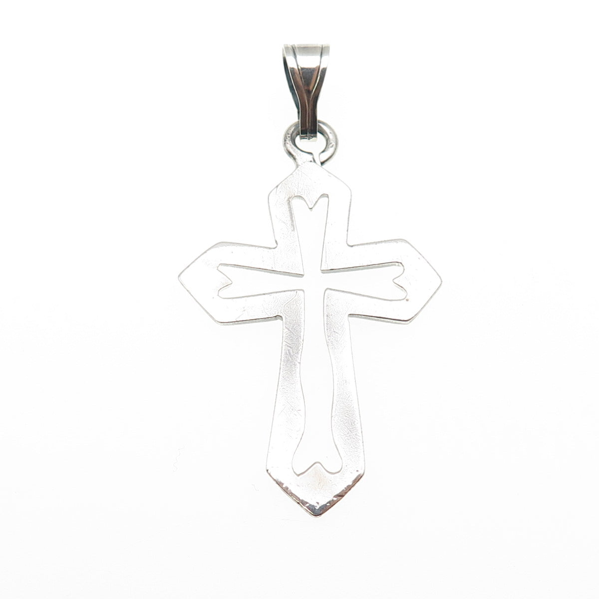 925 Sterling Silver Vintage Cross Oxidized Charm Pendant