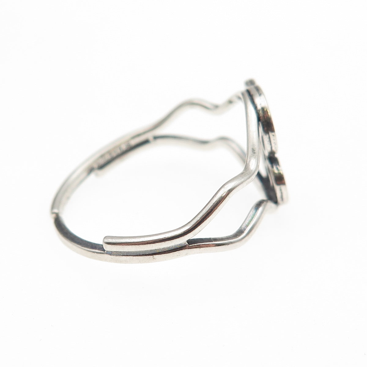 BEAU 925 Sterling Silver Vintage Letter F Initial Adjustable Ring Size 8.5