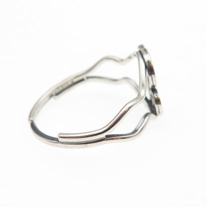 BEAU 925 Sterling Silver Vintage Letter F Initial Adjustable Ring Size 8.5