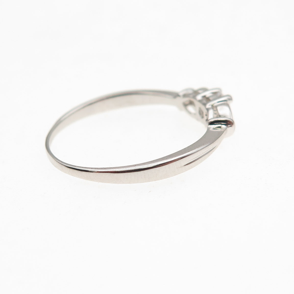 925 Sterling Silver Round-Cut C Z Heart Engagement Ring Size 8