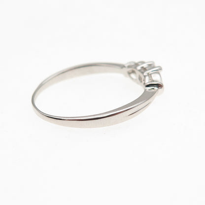 925 Sterling Silver Round-Cut C Z Heart Engagement Ring Size 8