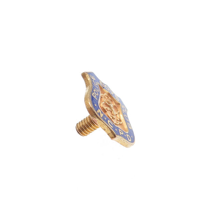 UNITED EMBLEM CO. NY Gold Plated Vintage Enamel Police Boys Club Tie Tack Pin