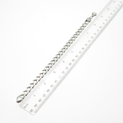 925 Sterling Silver Vintage Curb Link Bracelet 8.5"