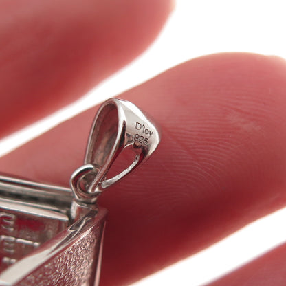 925 Sterling Silver 2-Tone Holy Bible Locket Mini Charm Pendant