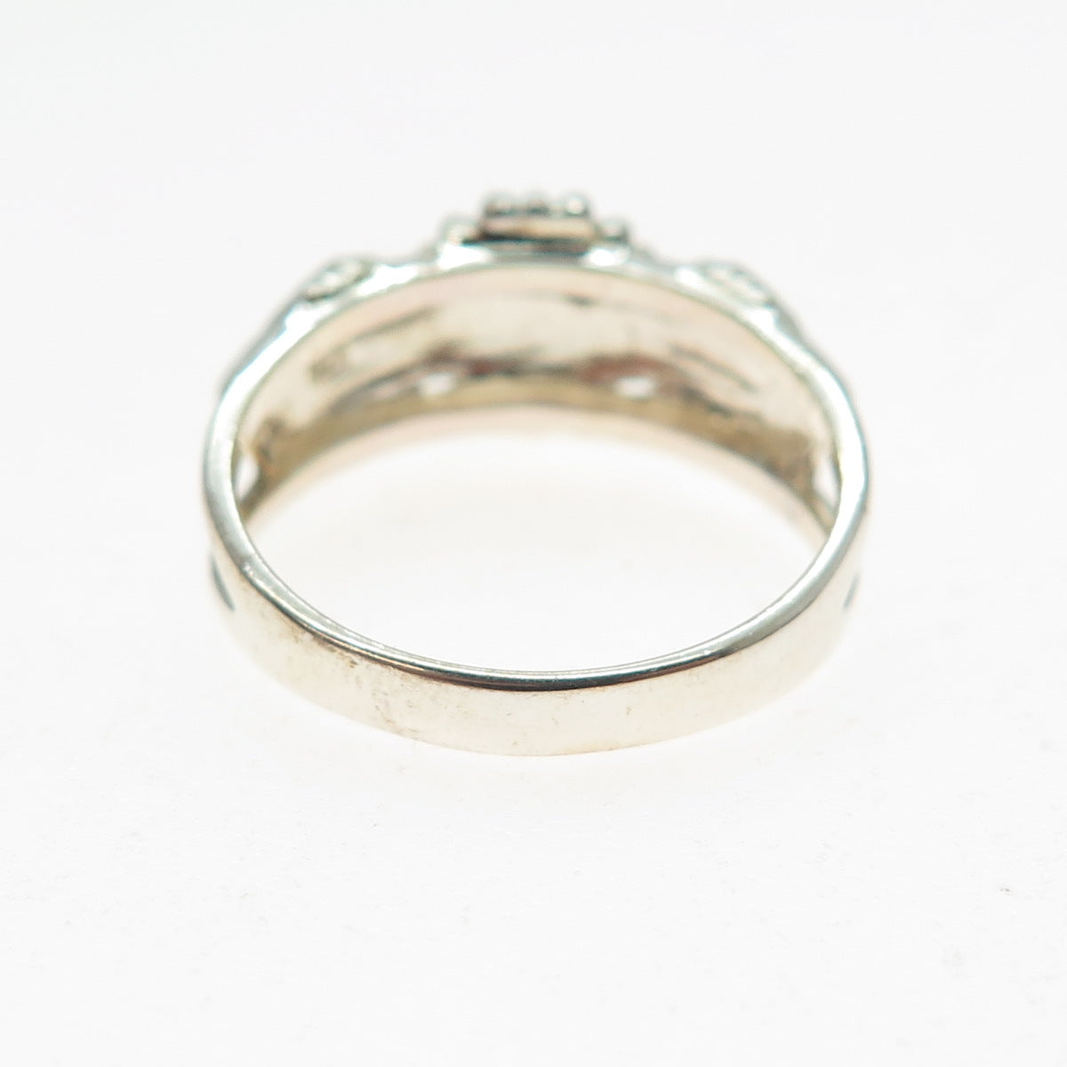 925 Sterling Silver Vintage Seashell Ring Size 8