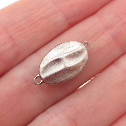 Honora Sterling Silver Vintage Bracelet / Necklace Coffee Bean Box Lock Clasp