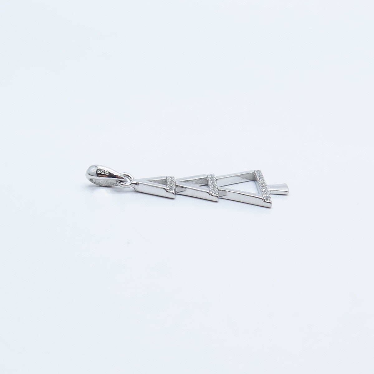 925 Sterling Silver C Z New Year Tree Charm Pendant