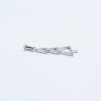 925 Sterling Silver C Z New Year Tree Charm Pendant
