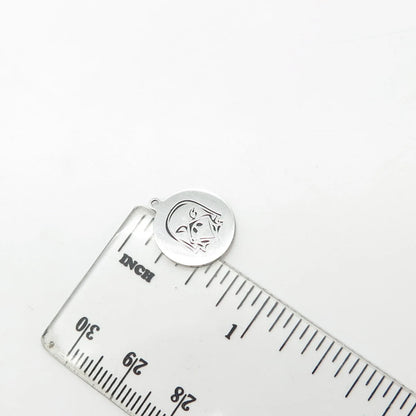 925 Sterling Silver USA Two In Town Pigeon Bird Charm Pendant