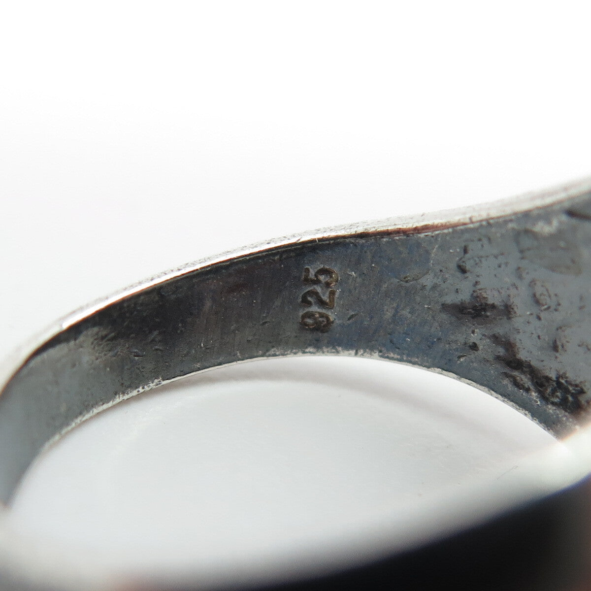925 Sterling Silver Vintage Ribbed Ring Size 6.25