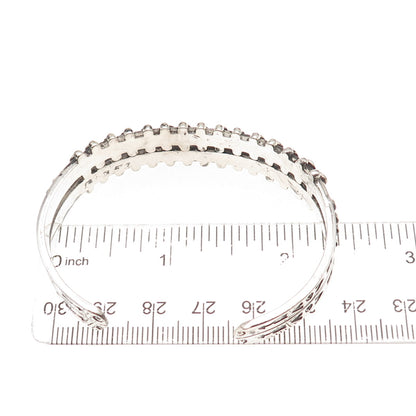 Old Pawn 925 Sterling Silver Vintage Turquoise Snake Eye Adjustable Bracelet 6"