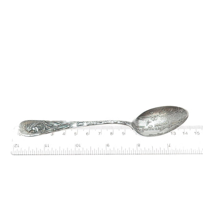 MECHANICS Sterling Silver Antique Art Deco Detroit States & Cities Coffee Spoon