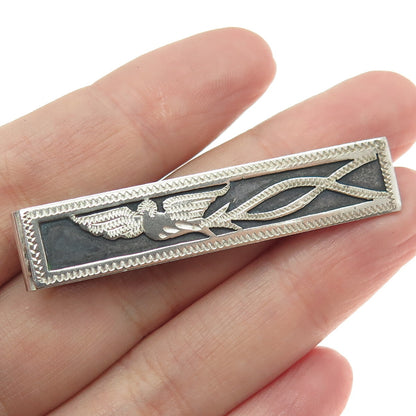 900 Silver Vintage Guatemala Phoenix Bird Tie Clip