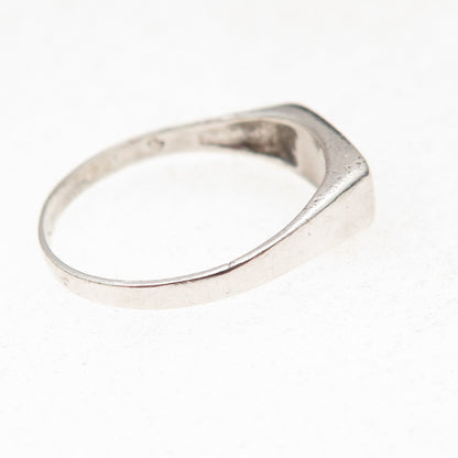 925 Sterling Silver Vintage Real Lapis Oxidized Ring Size 11