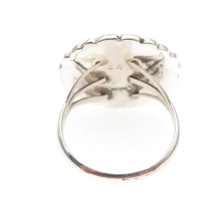Old Pawn 925 Sterling Silver Vintage Southwestern Jasper Tribal Ring Size 9