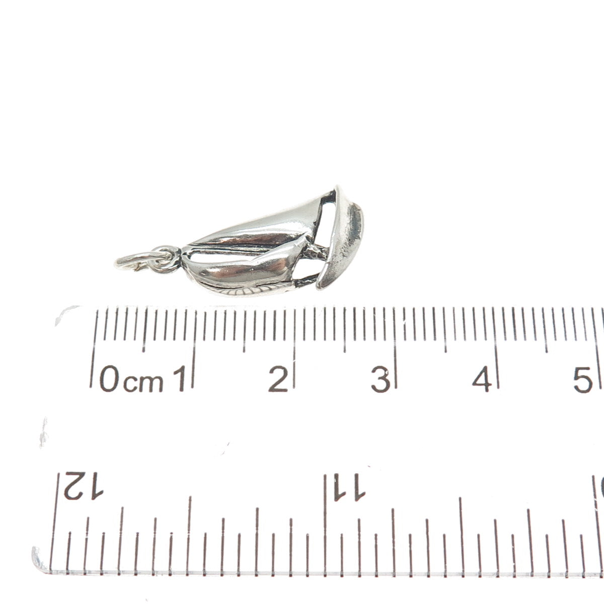 MAISELS INDIAN TRADING Sterling Silver Vintage Sailboat Oxidized Charm Pendant