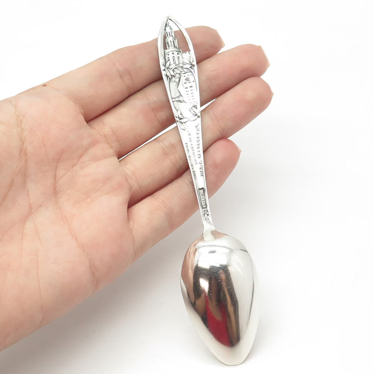 925 Sterling Silver Antique Art Deco Watson Alexandria VA States & Cities Spoon