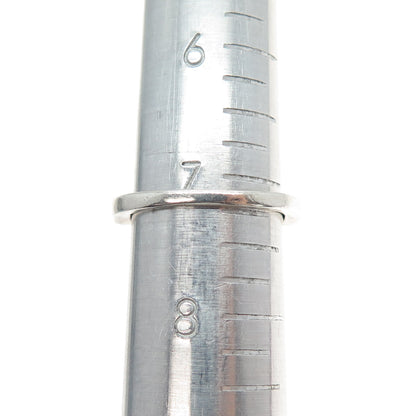 J. STELLA Sterling Silver Real Round-Cut Black Diamond Stackable Ring Size 7.25