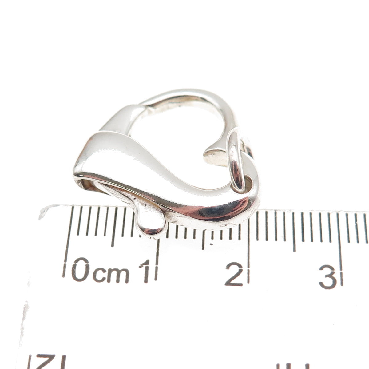 925 Sterling Silver Vintage Bracelet / Necklace Heart Lobster Lock Clasp