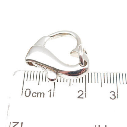 925 Sterling Silver Vintage Bracelet / Necklace Heart Lobster Lock Clasp