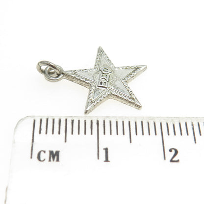 925 Sterling Silver Vintage 1959 Founders Day Beta Sigma Phi Star Charm Pendant