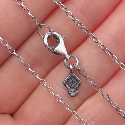 SILPADA 925 Sterling Silver Vintage C Z Art Deco Pendant Chain Necklace 18"