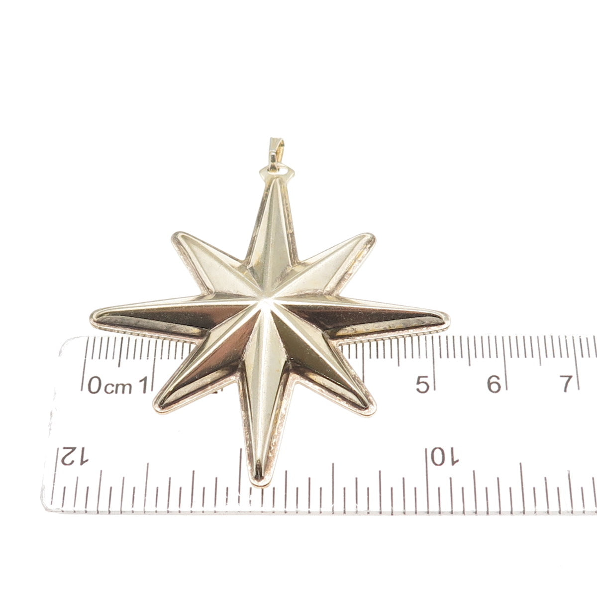 REED & BARTON Sterling Silver Gold Plated Vintage 1976 Christmas Star Ornament