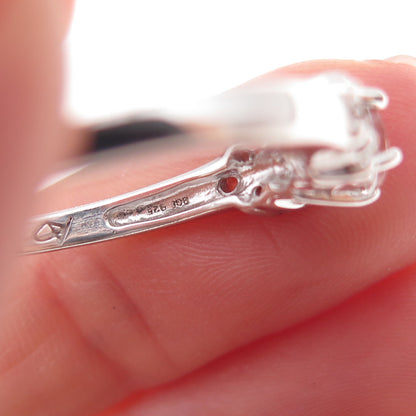 Bradford 925 Sterling Silver Real White Topaz Engagement Ring Size 9.25