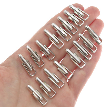 Old Stock 925 Sterling Silver Vintage SET of 8 Pair Round Bullet Cufflink Backs