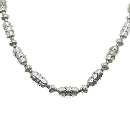 Old Pawn Sterling Silver Vintage Southwestern Beaded Chain Tribal Necklace 22"