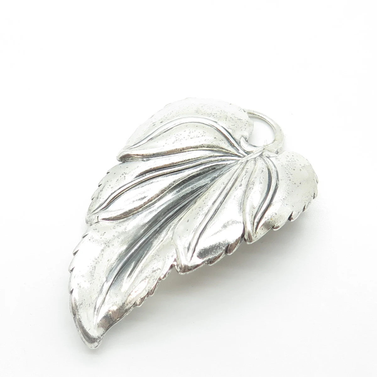 925 Sterling Silver Vintage Danecraft Leaf Floral Pin Brooch