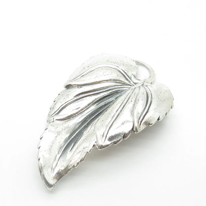 925 Sterling Silver Vintage Danecraft Leaf Floral Pin Brooch