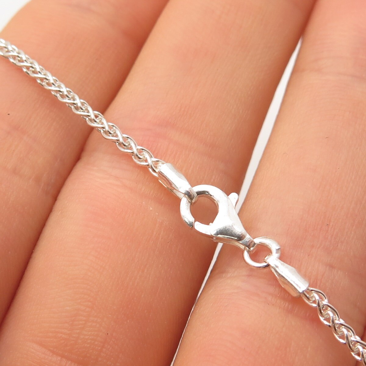 925 Sterling Silver Vintage Celtic Pendant Braided Chain Necklace 16"