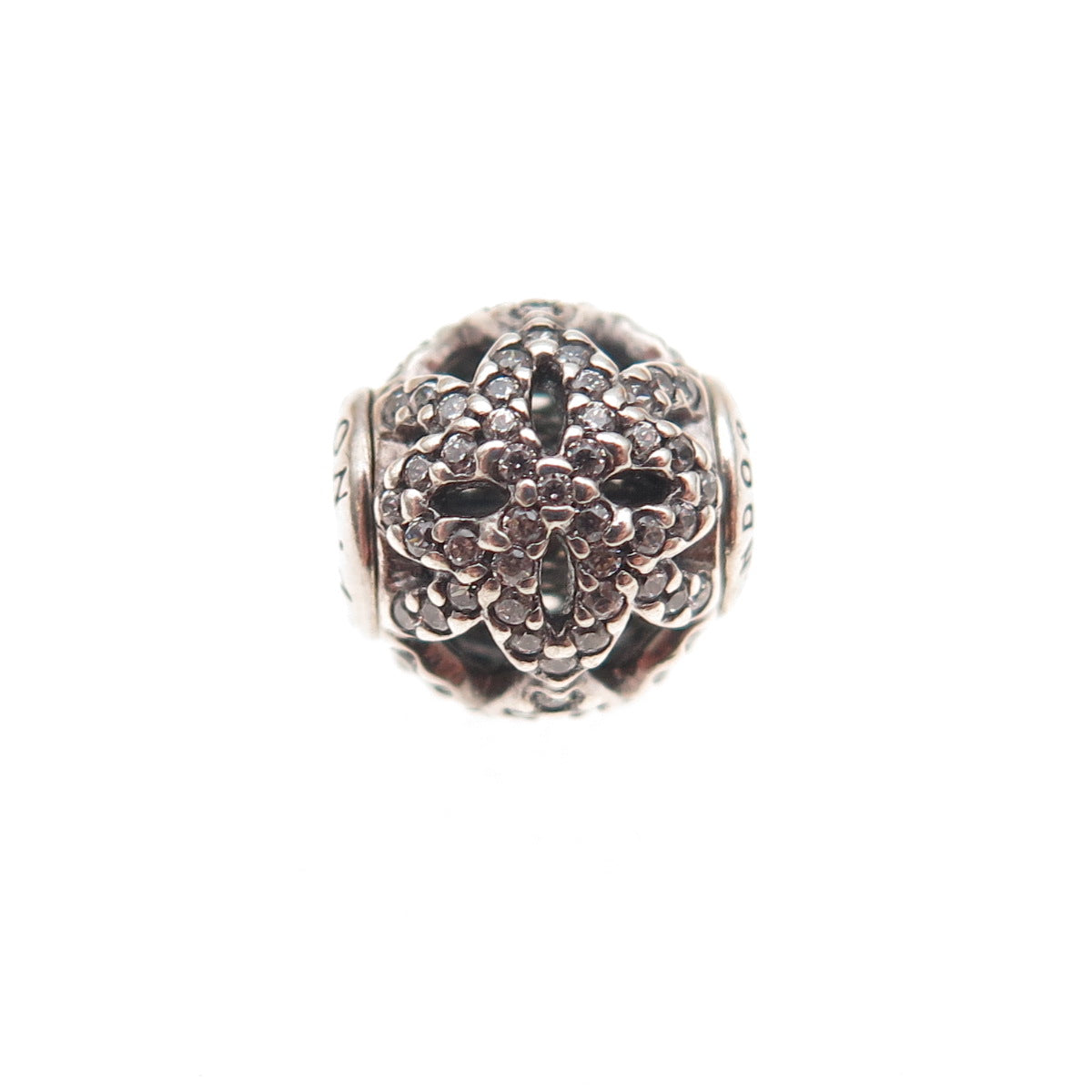 Pandora 925 Sterling Silver C Z Essence Appreciation Slide Bead Charm