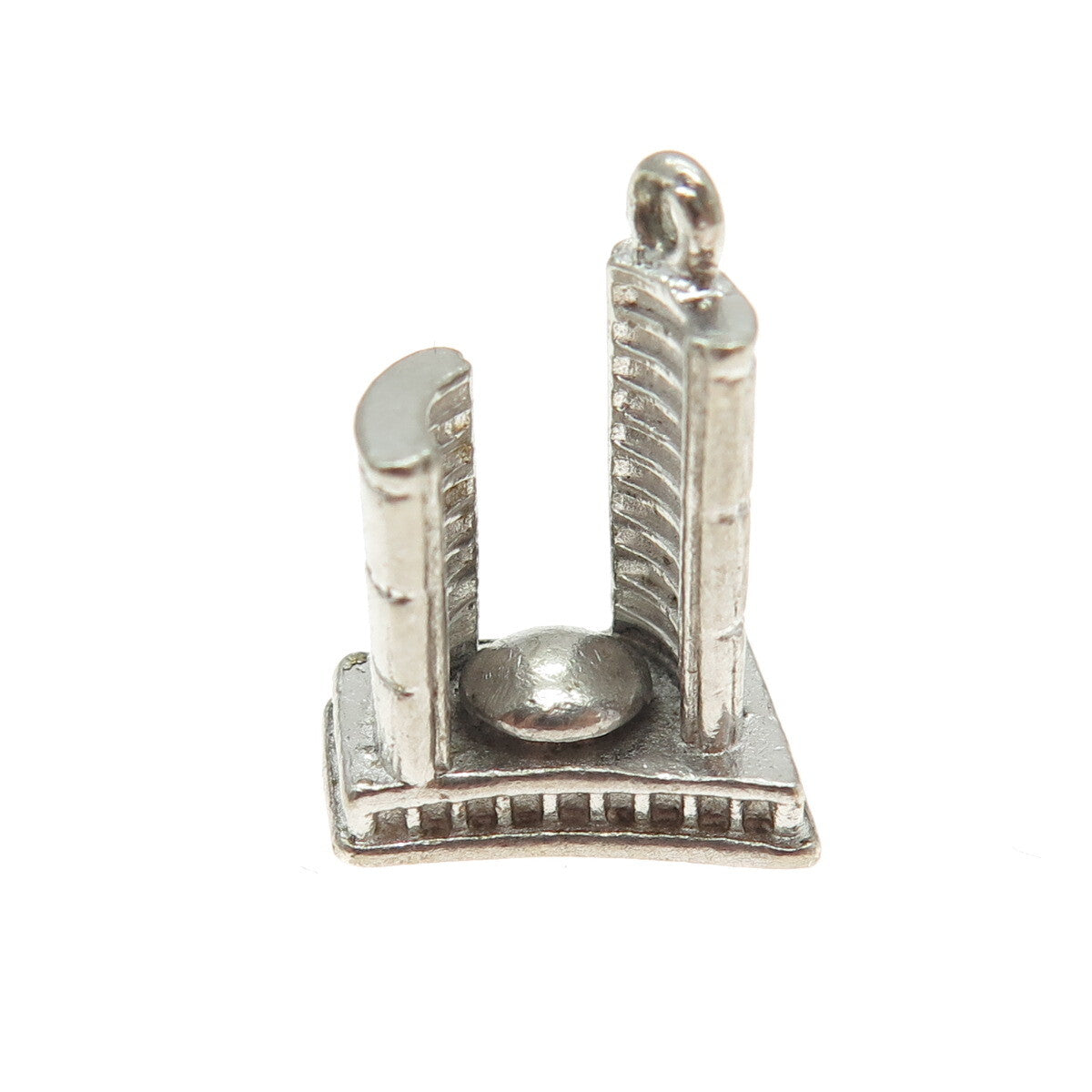 925 Sterling Silver Vintage Toronto City Hall 3D Charm Pendant