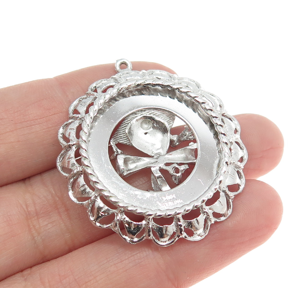 925 Sterling Silver Vintage "Graduation Day" Cap & Diploma Pendant