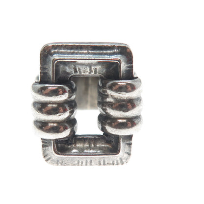 835 Silver Vintage Sweden Modernist Oxidized Ring Size 6.25