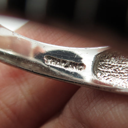 925 Sterling Silver Vintage Round-Cut Shaped C Z Ribbed Ring Size 11